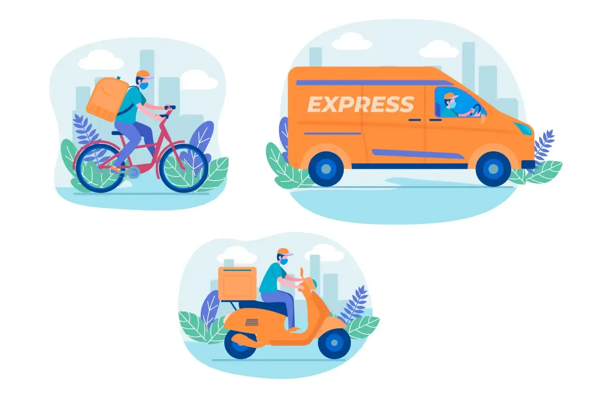 Ilustrasi kurir ekspedisi barang (Sumber : freepik)