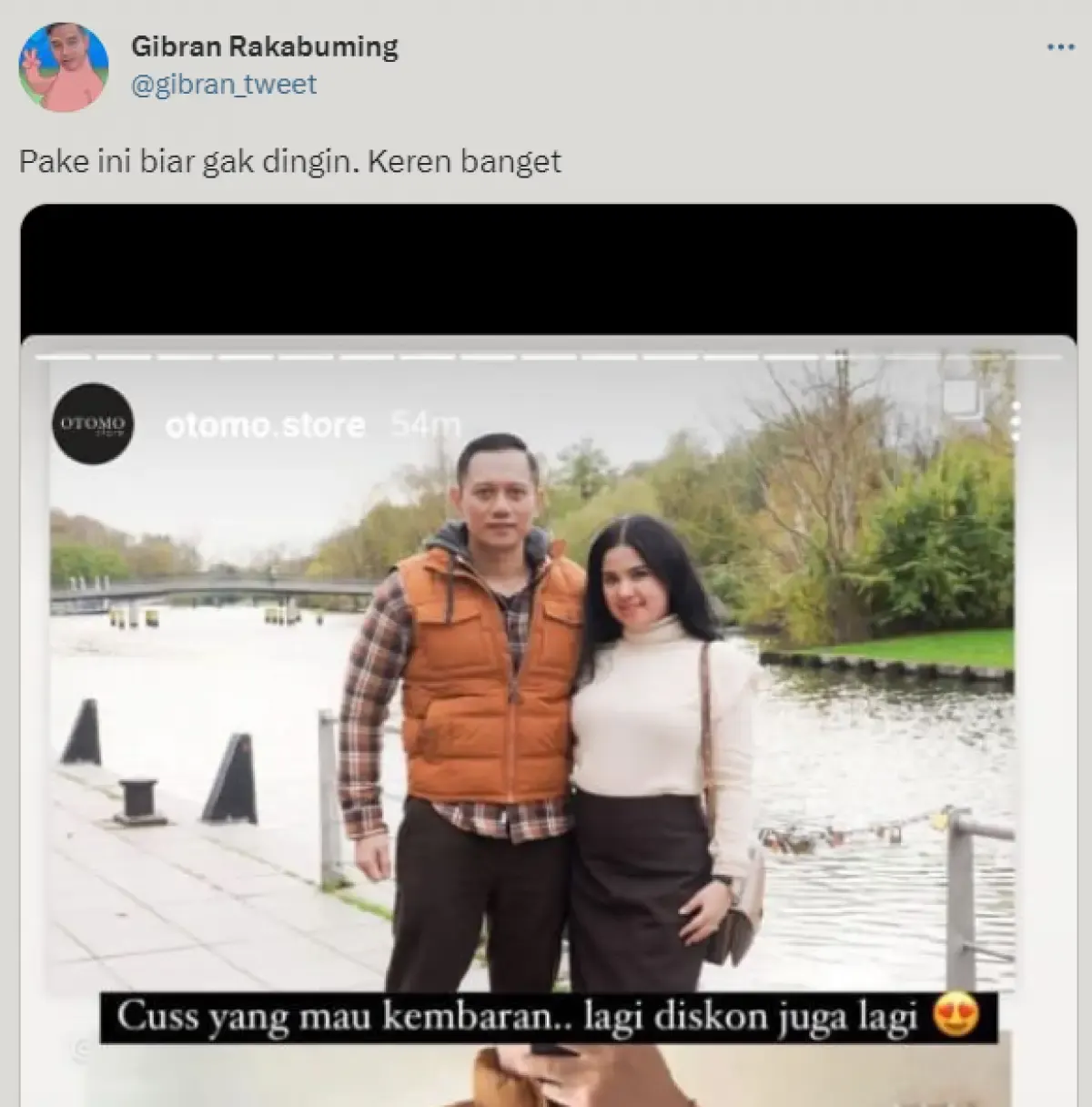 Gibran Rakabuming sentil AHY. (Sumber : twitter/gibran_tweet)