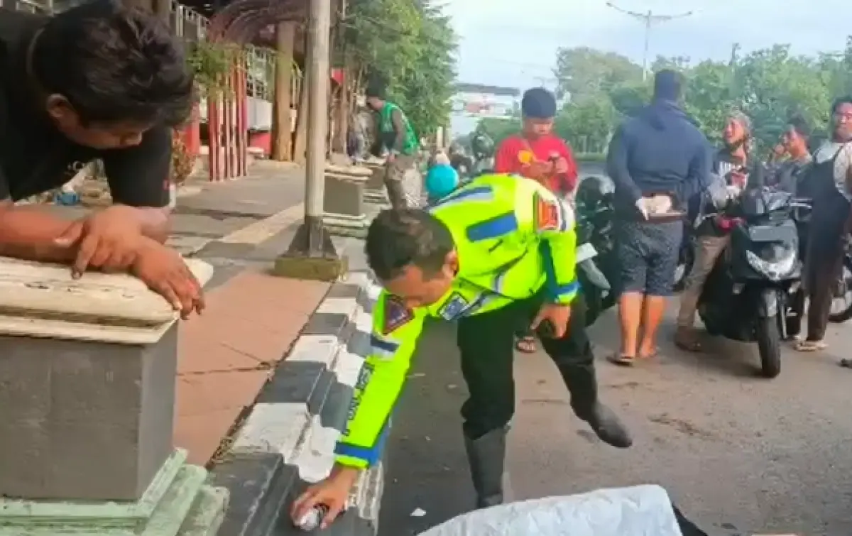 Tabrak lari di Pasar Bulu Kota Semarang tewaskan seorang pejalan kaki. (Sumber : Instagram @polrestabes_semarang_official)