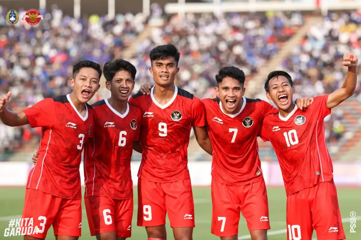 Timnas Indonesia U22 yang berhasil meraih medali emas SEA Games 2023 Kamboja (Sumber : Instagram @PSSI)