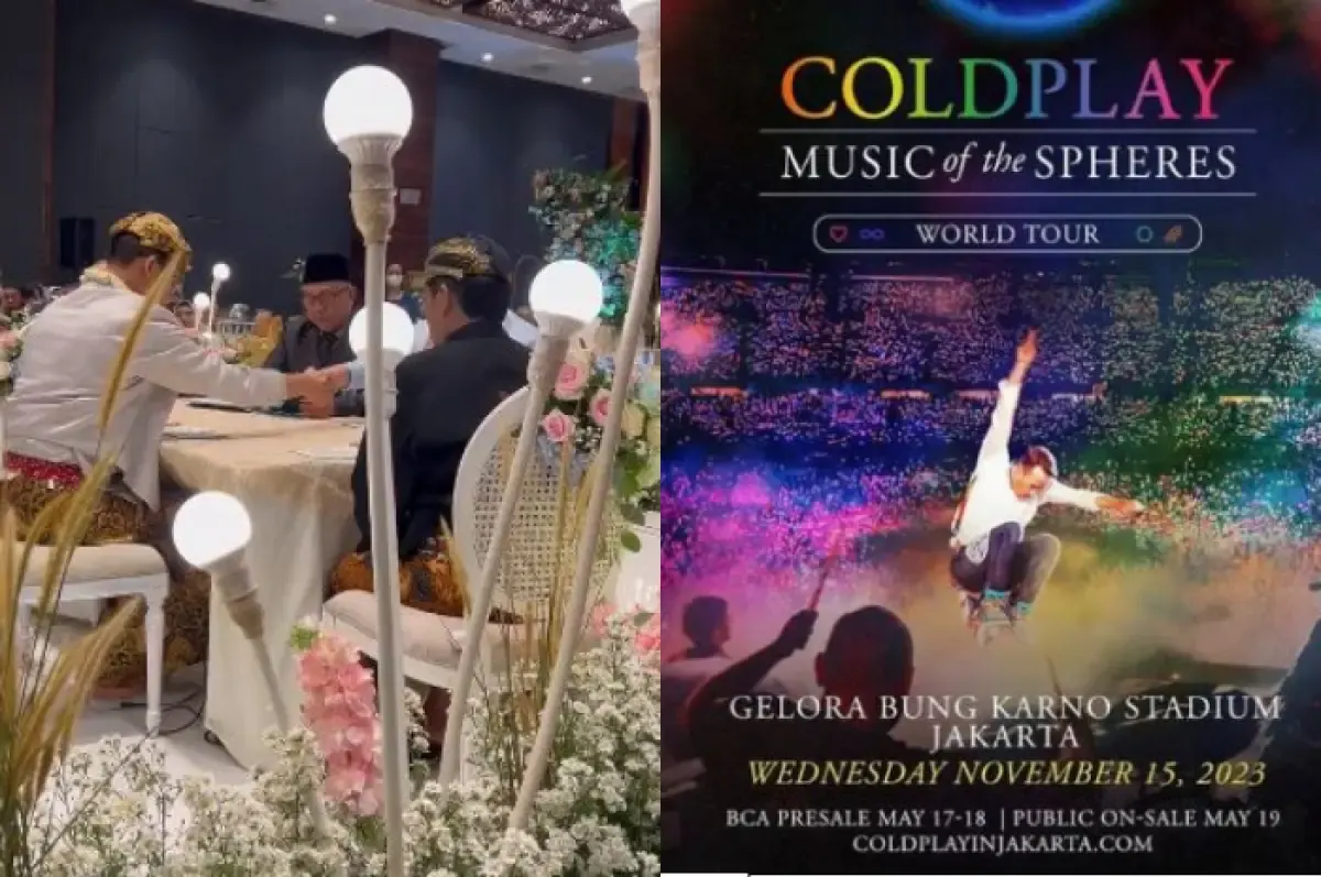 Unik, pria ini jadikan tiket konser Coldplay sebagai mahar (Sumber : Twitter Coldplay Indonesia)