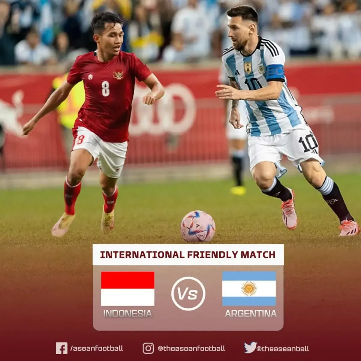 Timnas Indonesia akan bertanding melawan Argentina di FIFA Matchday (Sumber : Twitter @theaseanball)