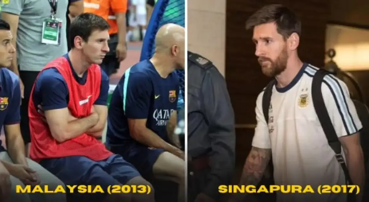 Lionel Messi saat berkunjung ke Asia Tenggara ketika masih membela Barcelona (Sumber : Instagram)