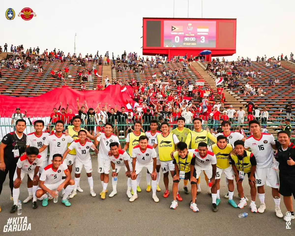 Timnas Indonesia U23 di grup terakhir dengan hanya 3 tim di babak kualifikasi Piala Asia U23 2024. (Sumber : Instagram @PSSI)