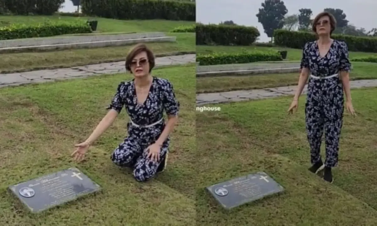Tjioe Nofia Handayani atau yang dikenal dengan nama Ci Mehong, yang viral karena menjual tanah kuburan elit. (Sumber : TikTok @pikbakinghouse)
