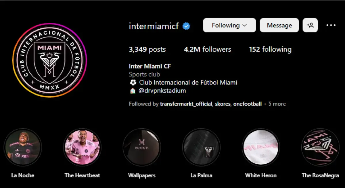 Gara-Gara Lionel Messi, akun Instagram Inter Miami mengalami peningkatan jumlah pengikut (Sumber : Instagram)