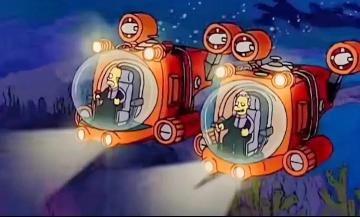Kartun The Simpson prediksi kapal selam OceanGate. (Sumber : Twitter)