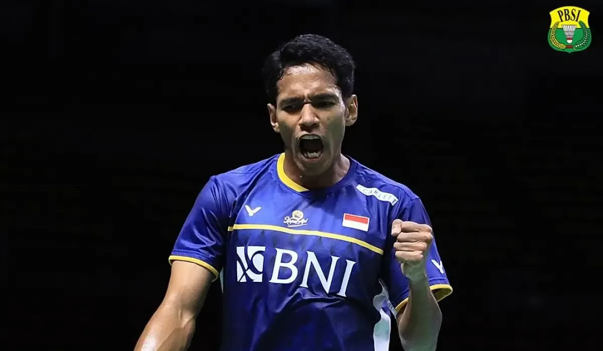 Wakil Indonesia, Chico Aura Dwi Wardoyo, setelah menang di babak 32 besar Thailand Open 2023, Rabu 31 Mei 2023. (Sumber : PBSI)