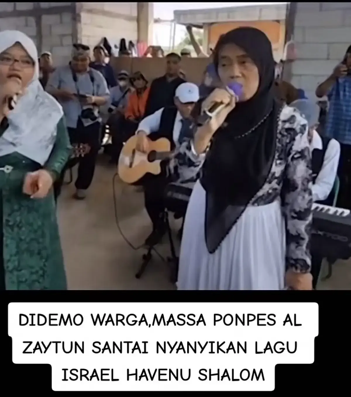 Inilah arti lagu Havenu Shalom Alechem yang dinyanyikan massa Ponpes Al Zaytun (Sumber : TikTok @miss_brown85)