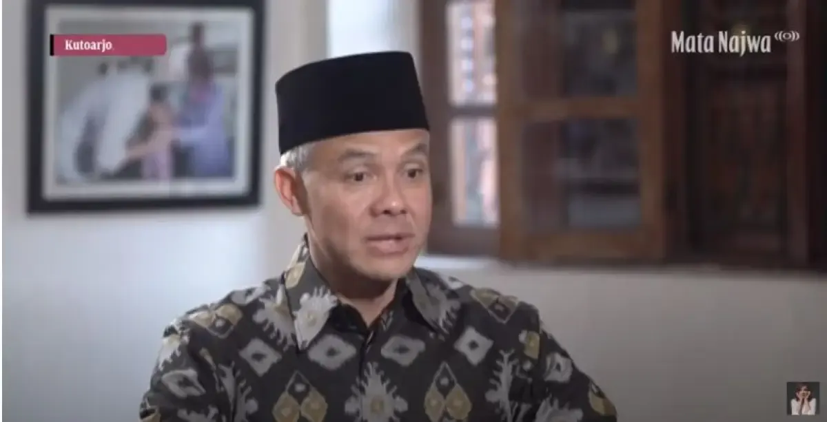 Ganjar Pranowo Saat Wawancara Bersama Najwa Shihab (Sumber : Tangkapan Layar Youtube/ Najwa Shihab)