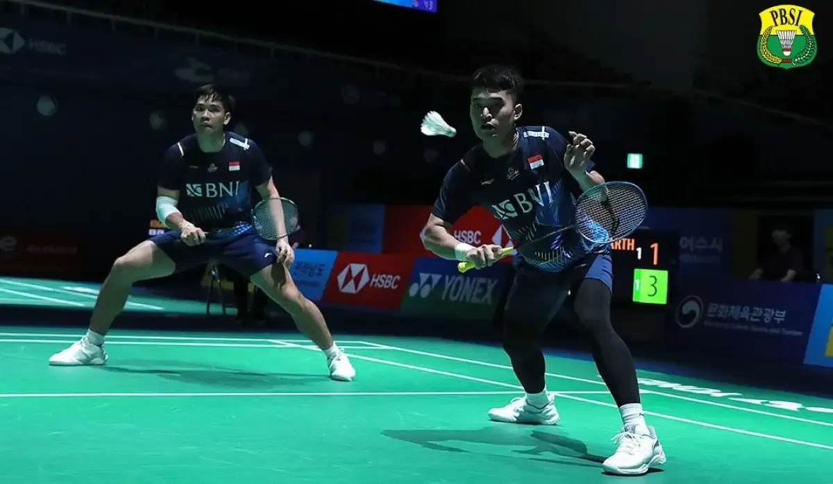 Pasangan ganda putra Leo Rolly Carnando/Daniel Marthin gagal melaju ke babak 16 besar Korea Open 2023, Selasa 18 Juli 2023. (Sumber : PBSI)