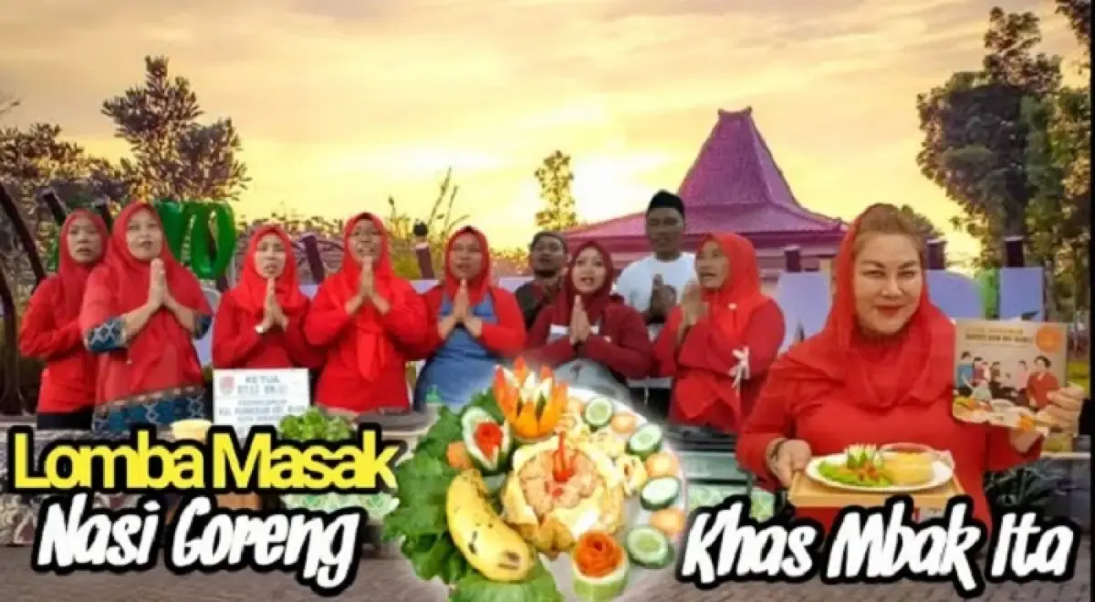 Peserta Lomba Memasak Nasi Goreng khas Mbak Ita dari RT 02 RW 3 Kelurahan Purwosari, Mijen, Kota Semarang. (Sumber : YouTube FARUQ MAULANA)