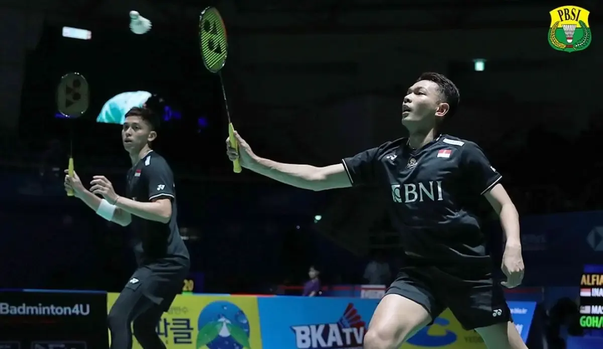 Pasangan Fajar/Rian ke semifinal Korea Open 2023 setelah kalahkan wakil Malaysia, Jumat 21 Juli 2023. (Sumber : PBSI)