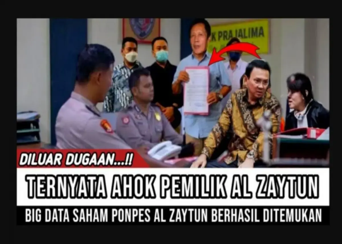 Beredar kabar bahwa Basuki Tjahaja Purnama atau Ahok dikabarkan sebagai pemilik pondok pesantren Al Zaytun.