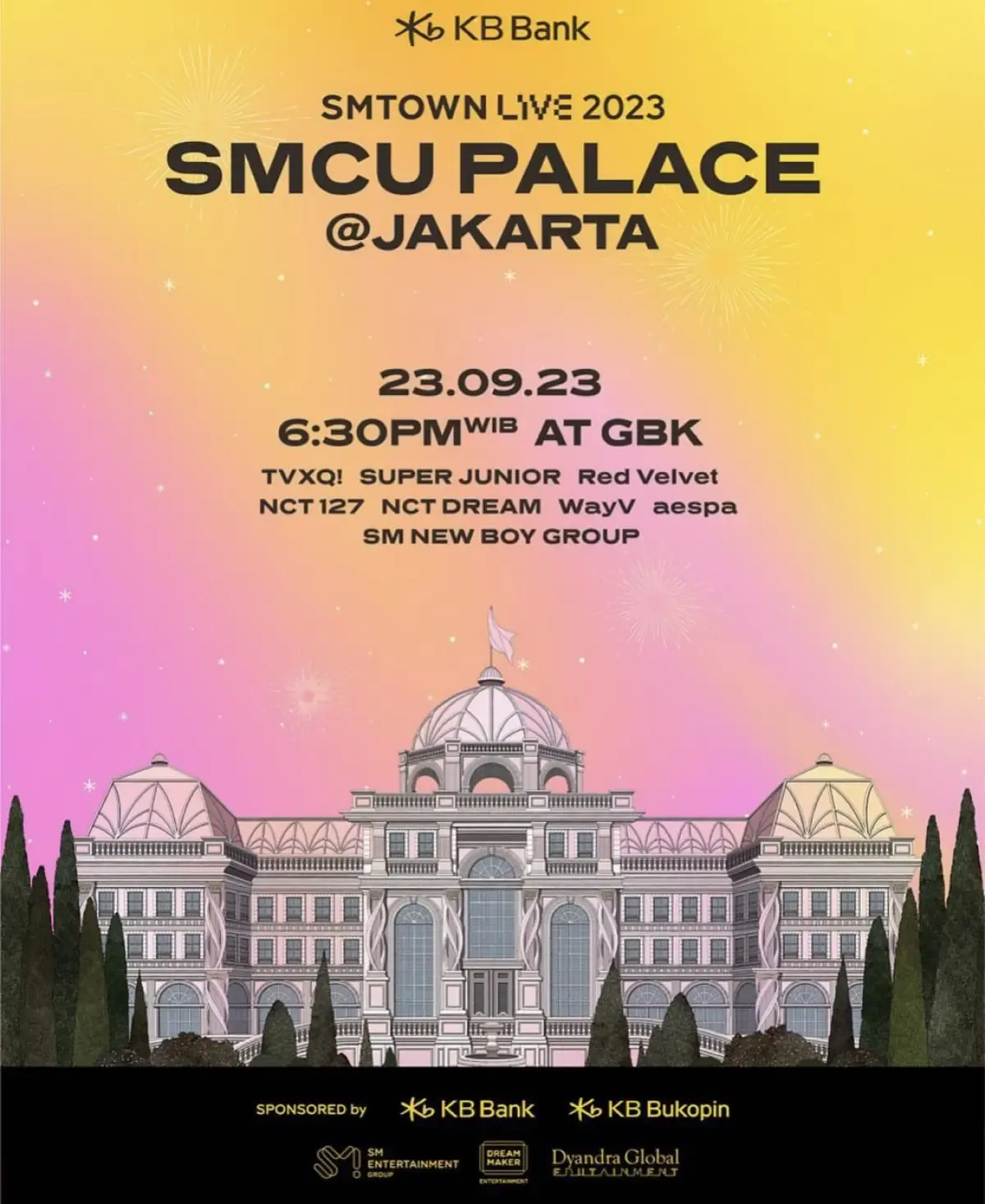 Berikut ini daftar harga tiket konser SMTOWN LIve 2023 SMCU Palace Jakarta (Sumber : instagram @dyandraofficial)