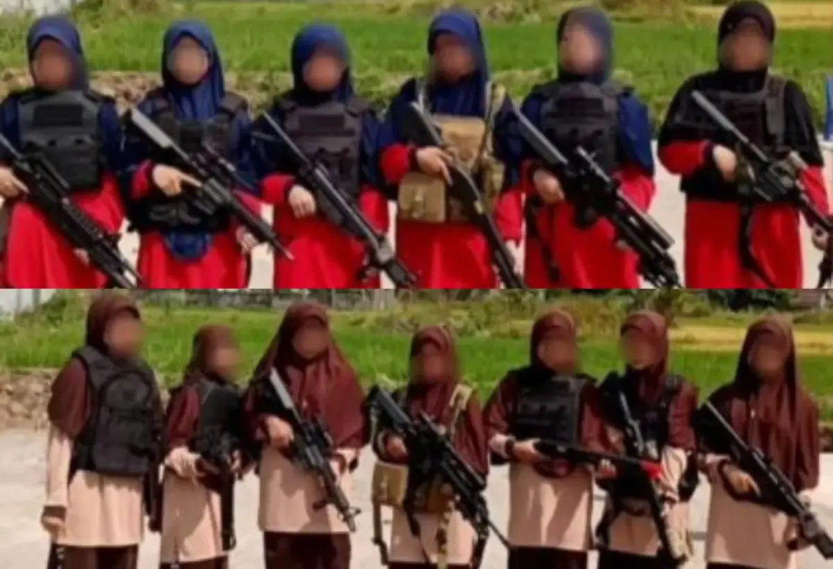 Foto Kegiatan MPLS Santri di Jawa Timur Pegang Laras Panjang, Pihak Pesantren Sebut Ekstrakulikuler (Sumber : instagram.com/lambe_turah)