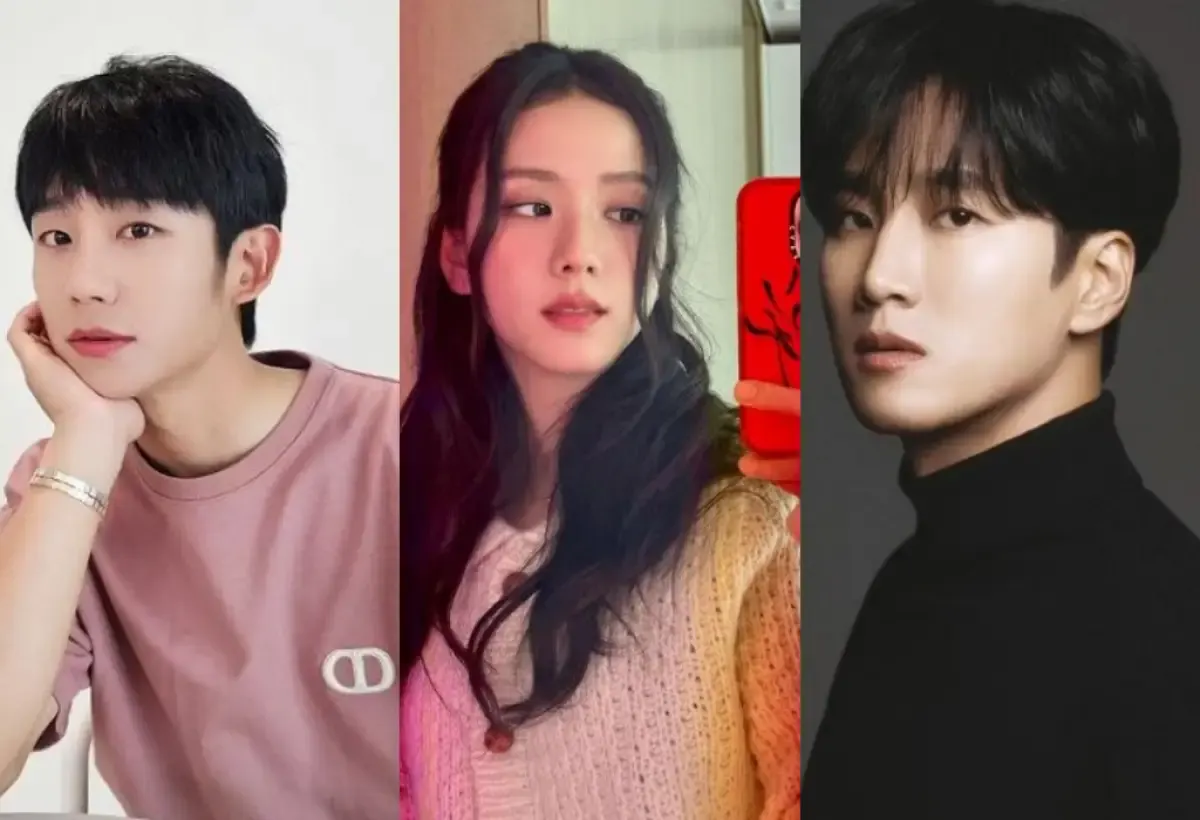Jung Hae In Langsung Ditanya Wartawan di Interview DP 2, Sebut Tidak Tahu Soal Hubungan Jisoo dan Ahn Bo Hyun? (Sumber : kolase foto instagram @junghaein_official @sooyaaa__ @bohyunahn.br)