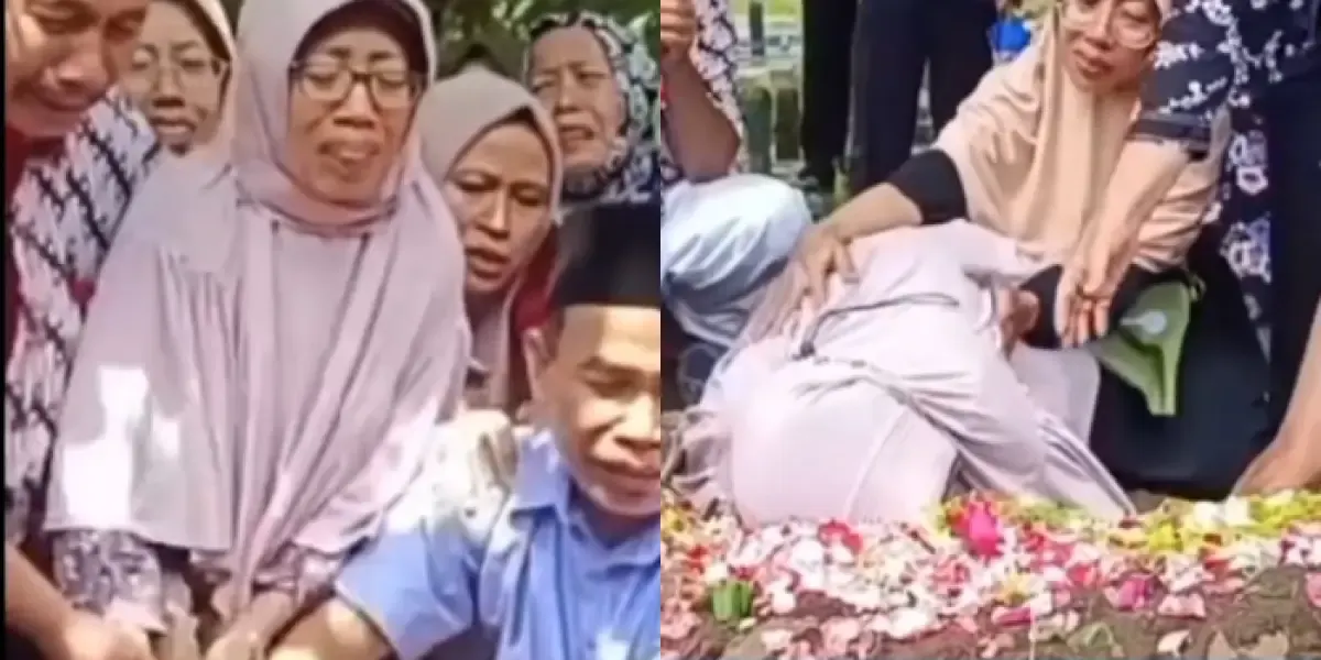 Isak Tangis Keluarga Warnai Pemakaman Mahasiswa UI Naufal Zidan yang Dibunuh Senior Sendiri (Sumber : Instagram/@fakta.beriita)