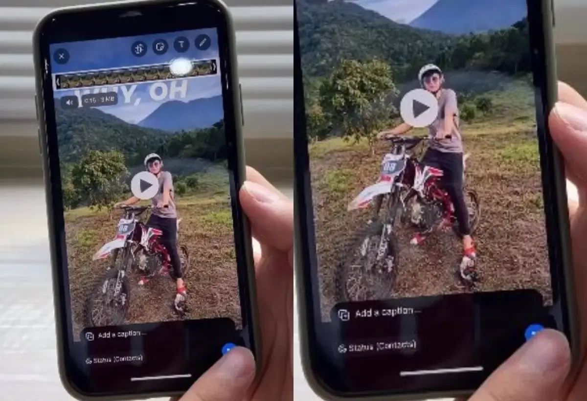 Cara Buat Status WhatsApp Pakai Foto, Lirik dan Musik Seperti Instagram Stories (Sumber : instagram.com/adrielreith)