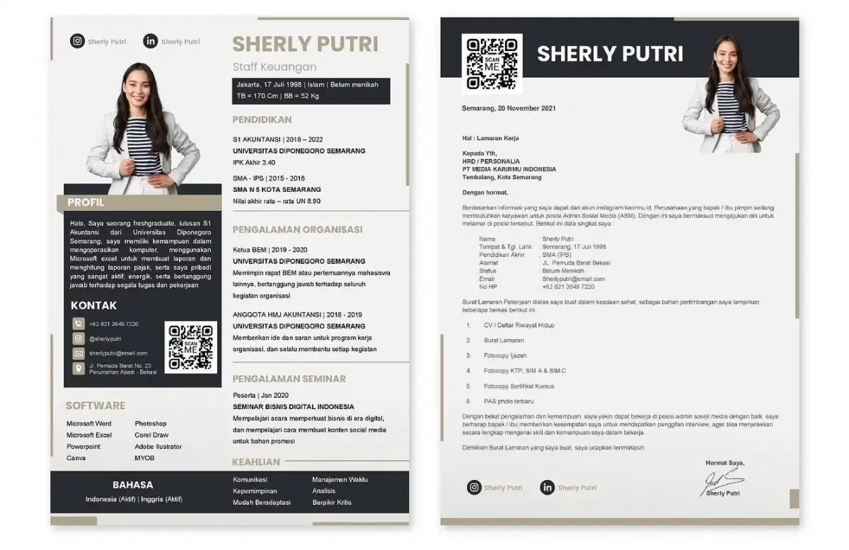 CV ATS menggunakan font asli Google. (Sumber : jagobikincv.com)