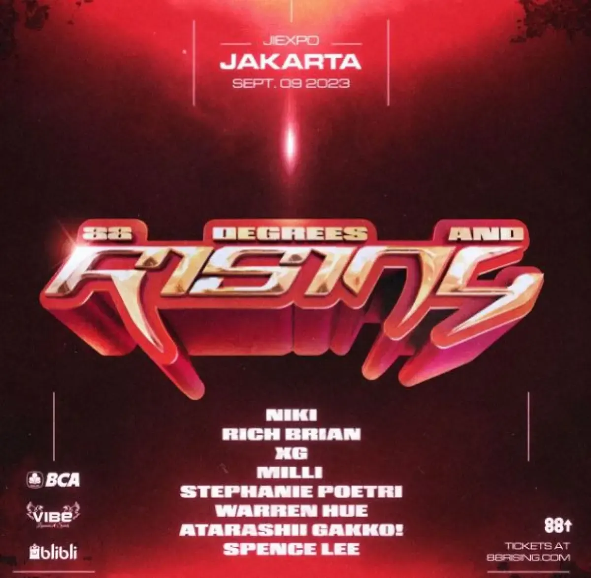 Festival Musik 88 Degrees & Rising Resmi DIBATALKAN (Sumber : instagram.com/hitcjakarta)