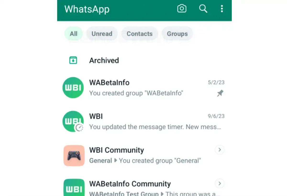 Fitur baru WhatsApp pisahkan obrolan  grup dengan obrolan pribadi. (Sumber : Gizmochina)