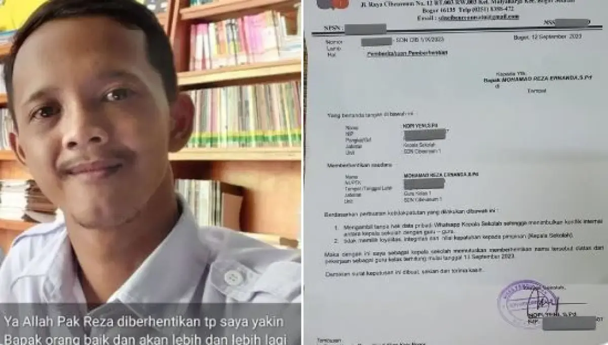 Guru Honorer Favorit Dipecat Usai Laporkan Kepala Sekolah yang Korup, Difitnah Tidak Loyal dan Patuh Pada Pemimpin (Sumber : twitter.com/egoism666)