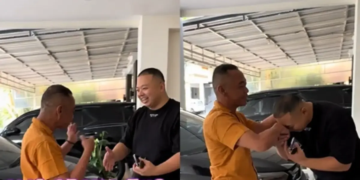 Viral Momen Codeblu Ketemu Bang Madun Secara Langsung, Warganet: Farida Nurhan Ketar-ketir (Sumber : TikTok/@dennysumargo)