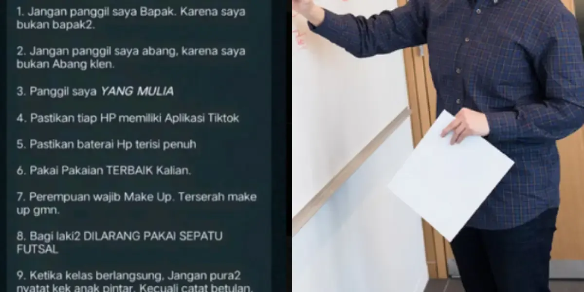Minta Dipanggil Yang Mulia Selama Kelas Berlangsung, Aksi Dosen di Kampus Ini Bikin Mahasiswanya Terheran-heran (Sumber : Twitter/@kegblgnunfaedah)