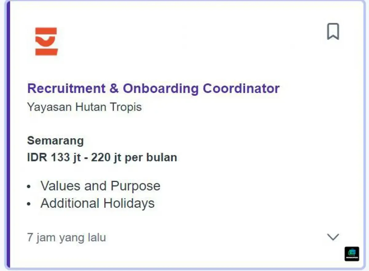 Lowongan Kerja Terbaru Semarang, Koordinator Perekrutan & Orientasi dengan Gaji Rp 133 Jutaan Per Bulan (Sumber : twitter.com/worksfess)