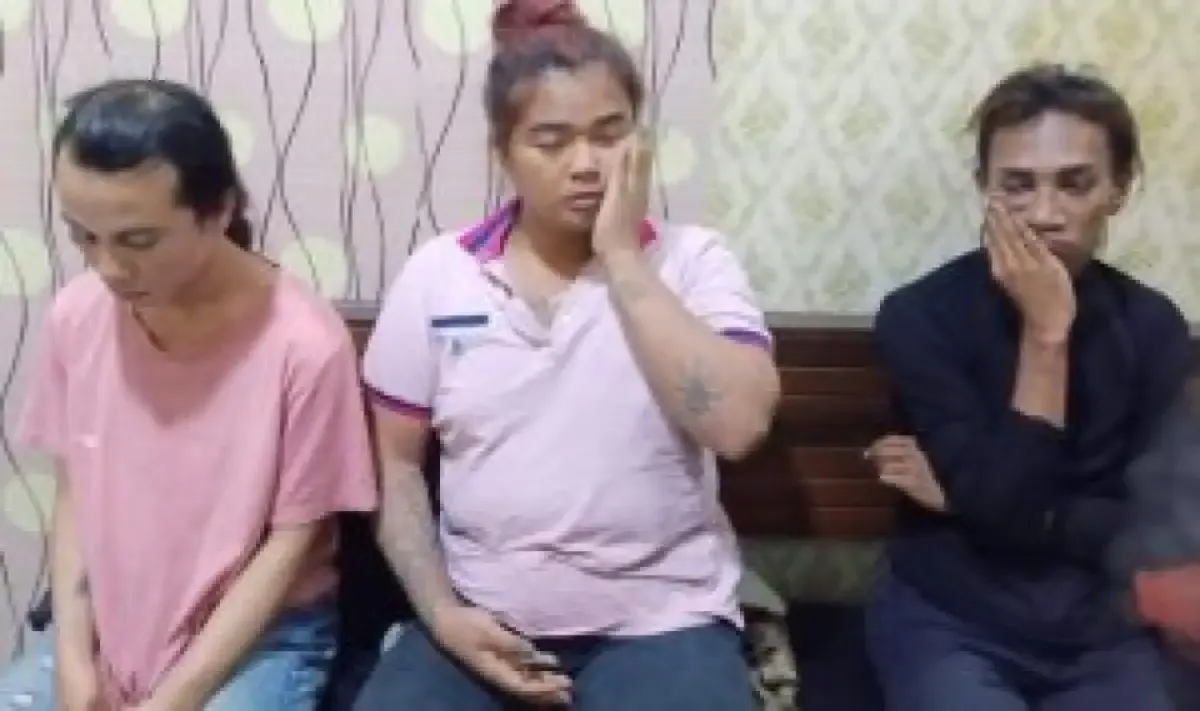 Tiga waria menyekap, menganiaya, dan mencabuli driver ojol di Kota Padang, Sumatera Barat. (Sumber : PMJNews)