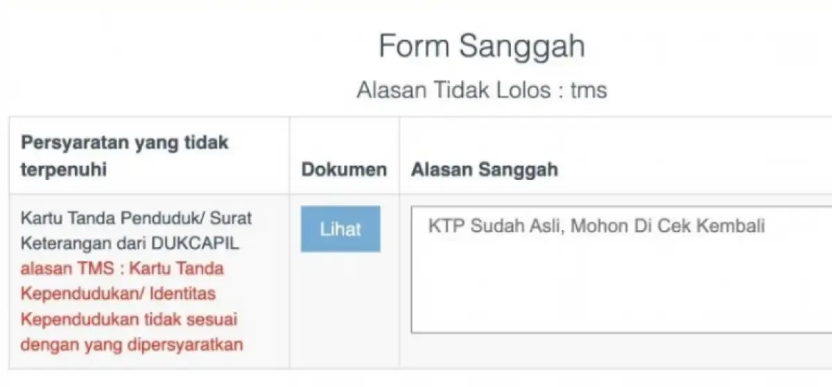 Contoh kalimat sanggah untuk pelamar CPNS PPPK 2023 untuk diajukan pada masa sanggah. (Sumber : BKN)