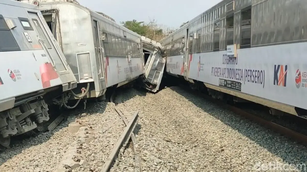 KAI memastikan perjalanan kereta api kembali normal setelah evakuasi dan perbaikan jalur rampung dilakukan. (Sumber : X @HDN_sol)