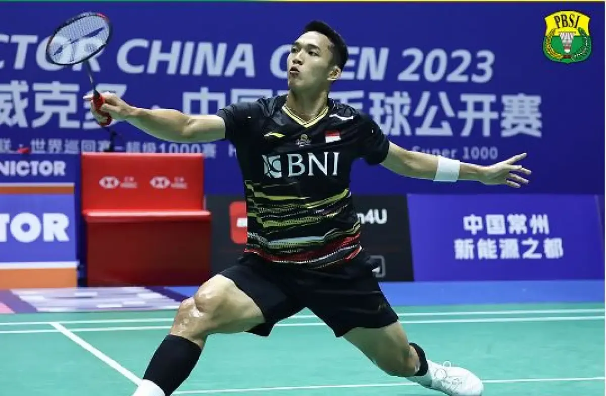 Jonatan Christie, satu dari 3 wakil Indonesia yang akan main di semifinal French Open 2023 hari ini, Sabtu 28 Oktober 2023. (Sumber : instagram.com/badminton.ina)