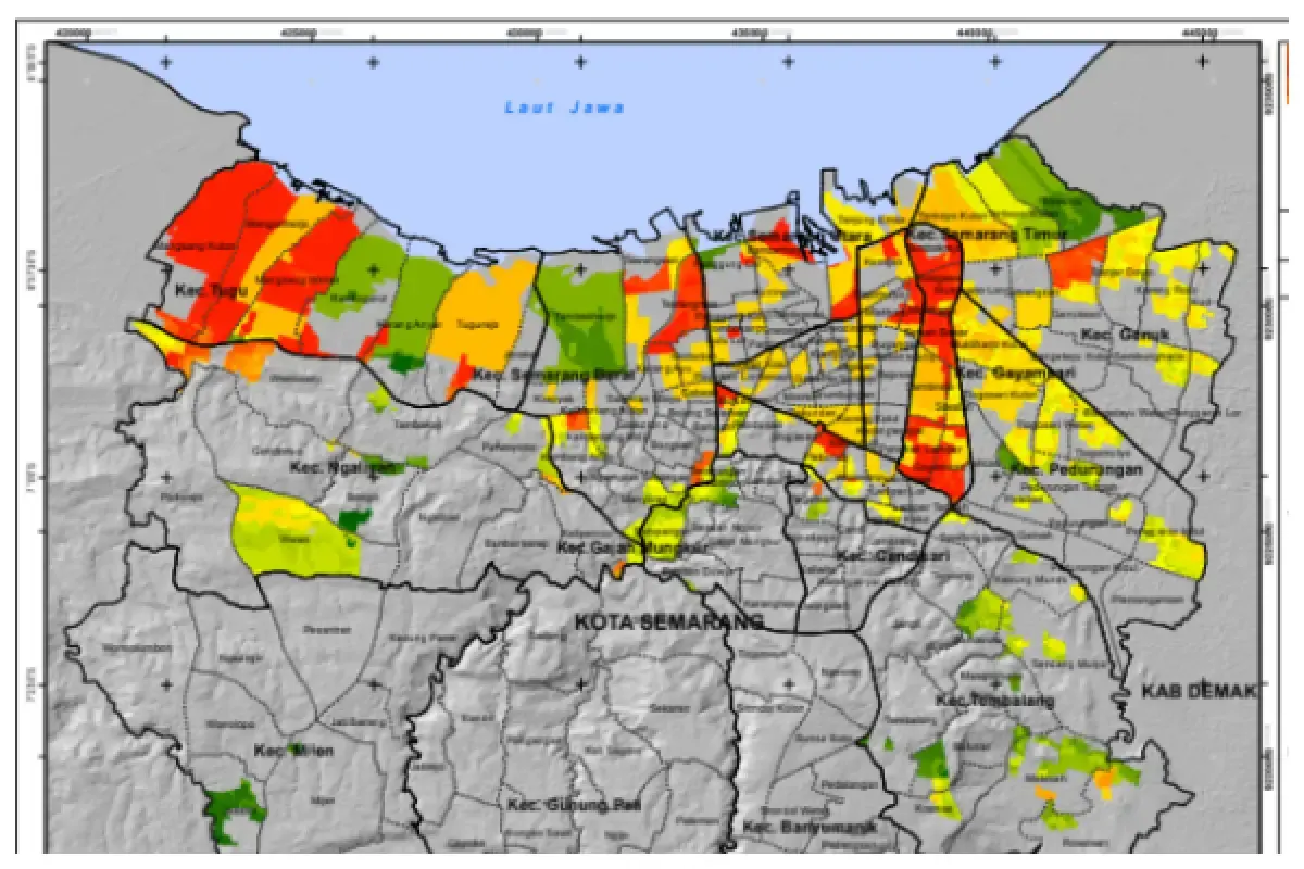 Daftar daerah rawan banjir di Kota Semarang. (Sumber : Pemkot Semarang)