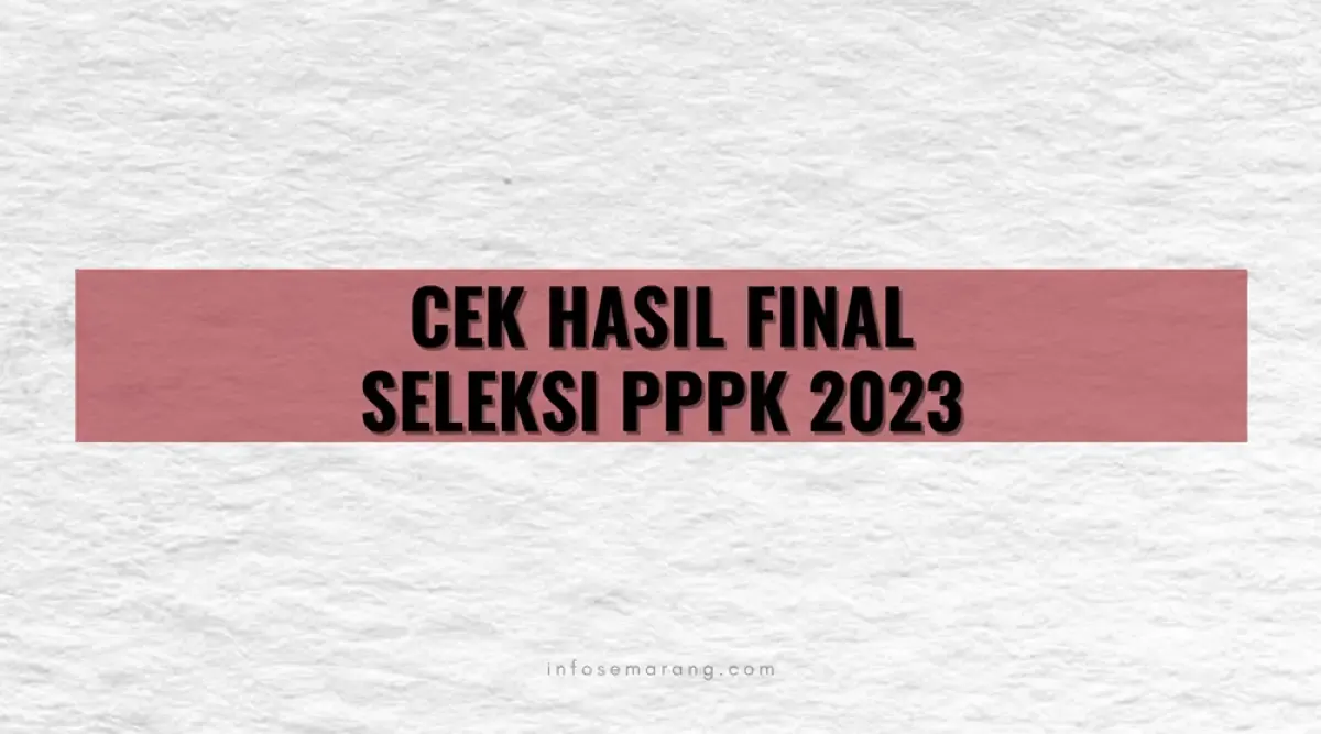 Hasil akhir atau hasil final Seleksi Kompetensi PPPK 2023 mulai diumumkan sejumlah instansi, Jumat 22 Desember 2023. (Sumber : InfoSemarang.com)