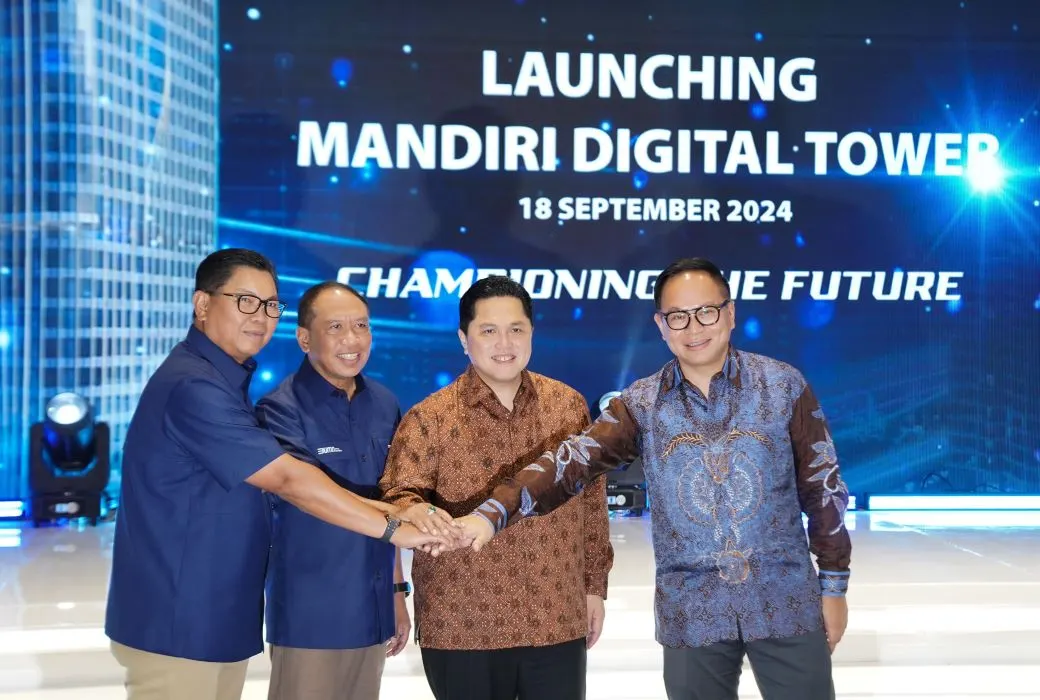 Menteri BUMN Erick Thohir meresmikan Mandiri Digital Tower. (Sumber:  | Foto: dok Bank Mandiri)