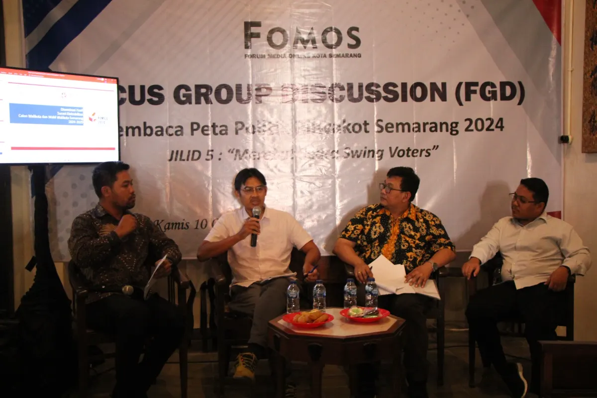 FGD “Membaca Peta Politik Pilwakot Semarang 2024 Jilid 5; Merebut Swing Voters". (Sumber:  | Foto: Sakti)