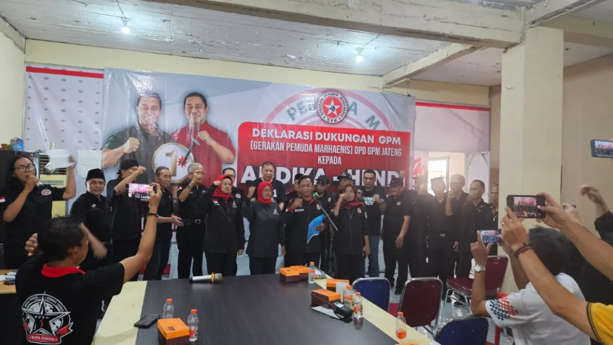 Deklarasi digelar di Posko Kemenangan Andika Perkasa-Hendrar Prihadi. (Sumber:  | Foto: Sakti)
