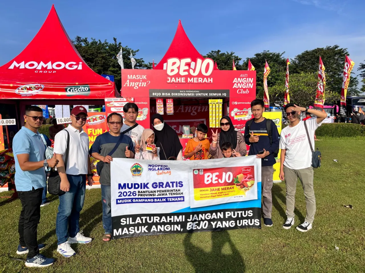 Ribuan Pemudik Dapat Dukungan Bejo Jahe Merah. (Sumber:  | Foto: dok.)
