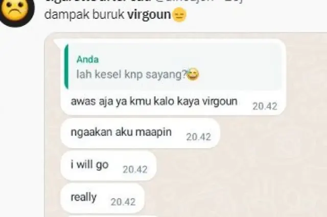 Perselingkuhan Virgoun Terungkap,Akun ini Unggah Chat dengan Pasangan:Dampak Buruk Virgoun