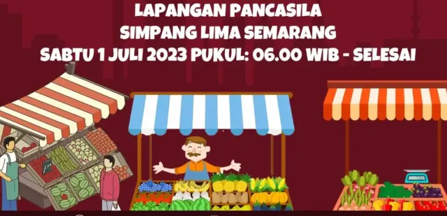 Bakal Ada Pasar Murah di Simpang Lima Semarang, Sabtu 1 Juli 2023 Pagi
