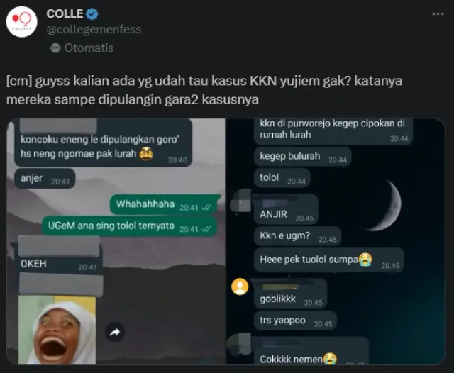 Mahasiswa UGM Ketahuan Mesum Saat KKN, Kampus Siap Ambil Tindakan Tegas