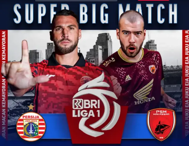 Link Live Streaming Liga 1 Indonesia: Persija Jakarta vs PSM Makassar, Senin 3 Juli 2023 Pukul 19.00 WIB