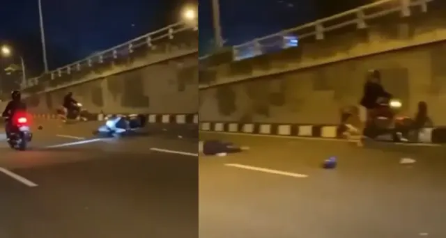 Balap Liar di Kalibanteng Semarang Barat: Tabrak Mobil, Pengendara Motor Jatuh Terpelanting, Tak Ada yang Menolong