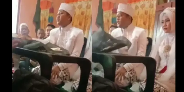 Meja Akad Sampai Pecah saat Ijab Kabul, Video Viral Pengantin Pria Ini Bikin Publik Geger