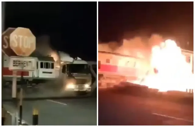 Kondisi Penumpang KA Brantas vs Truk di Semarang Setelah Kecelakaan yang Menyebabkan Lokomotif Terbakar