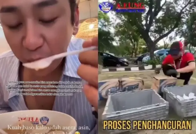 Siapa yang Ganti Rugi Usai Baso A Fung Pilih Hancurkan Seluruh Alat Makan Pasca Konten Makan Jovi Adhiguna Pakai Kerupuk Babi Viral?