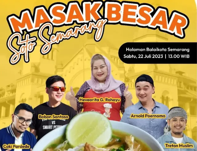 Mbak Ita Bakal Masak Besar Soto Semarang Bareng Bobon Santoso dan Chef Arnold, Siapa Saja Boleh Icip Gratis