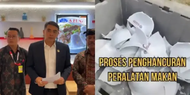 Buntut Kasus Kerupuk Babi, Kini Gerai Baso A Fung di Bandara Ngurah Rai Terancam Tutup Meski Alat Makan Sudah Dihancurkan